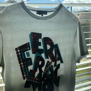 White Ferragamo Short Sleeve